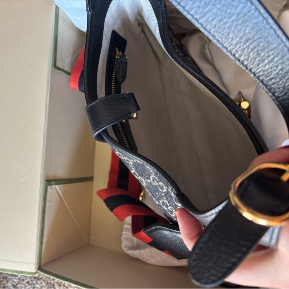 authentic gucci small Jackie 1961 black denim bag - Picture 4 of 7